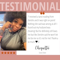 a woman with an afro with the words testimonial